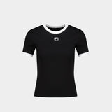 T-Shirt Moon Logo Baby Fit - Marine Serre - Coton - Noir