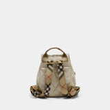 Sac À Dos Ll Mini - Burberry - Synthétique - Blanc