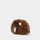Sac À Main Hobo Mini Curl - Ganni - Synthétique - Marron