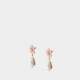 Boucles D'oreilles Flower Drop - SELF PORTRAIT - Synthétique - Rose