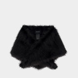 Écharpe Neckerchief - Simone Rocha - Fausse Fourrure - Noir