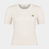 T-Shirt Bea - Vivienne Westwood - Laine - Marron