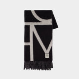 Écharpe Monogramme - TOTEME - Laine - Noir
