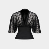 T-Shirt Moonogram Ss Open Back - Marine Serre - Synthétique - Noir