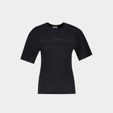 T-Shirt Logo - Courreges - Coton - Noir