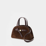 Sac À Main Romy Small Bauletto - Tory Burch - Cuir - Marron