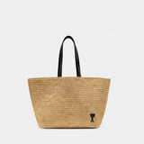 Cabas Ami De Coeur - AMI Paris - Raphia - Beige
