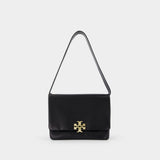Sac Porté Épaule Charlie Large - Tory Burch - Cuir - Noir