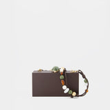 Pochette The Backgammon Clutch - Cult Gaia - Cuir - Marron