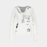 T-Shirt Tunisien Happy - Zadig & Voltaire - Coton - Blanc