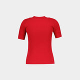 Sweater Ss Polo - Courreges - Coton - Rouge