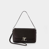 Sac Porté Épaule Croc Icotype - Courreges - Cuir - Marron