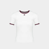 T-Shirt Signature - Courreges - Coton - Blanc