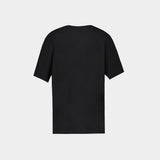 T-Shirt Heavy Cotton Jersey Tiger Caviar - Ganni - Coton - Noir