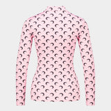 T-Shirt Moon Ls Highneck - Marine Serre - Synthétique - Rose