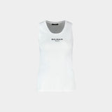 Tank Top Paris - Balmain - Coton - Blanc