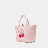 Cabas Medium Trapeze - Ganni - Coton - Blanc
