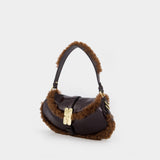 Sac Porté Épaule B Kat Piping - Ganni - Synthétique - Marron