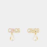 Boucles D'oreilles Chaos Pearl - Vivienne Westwood - Métal - Doré