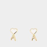 Boucles D'oreilles Hammered Ami De Coeur - AMI Paris - Métal - Doré