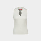 Top M-Lilita - DIESEL - Soie - Blanc