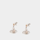 Boucles D'oreilles New Petite Orb - Vivienne Westwood - Métal - Argenté