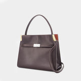 Sac À Main Lee Radziwill Small Double - Tory Burch - Cuir - Marron