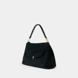 Sac Porté Épaule T-Lock Satchel - TOTEME - Cuir - Noir