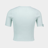 T-Shirt Buckle - Courreges - Viscose - Vert