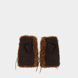 Moufles Alternative - Ganni - Laine - Marron