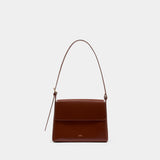 Sac Porté Épaule Virginie Flap - A.P.C. - Cuir - Marron