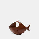 Sac À Main Shark - Staud - Cuir - Marron