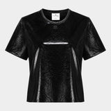 T-Shirt Ss - Courreges - Vinyl - Noir