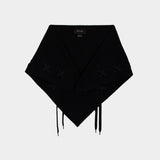 Écharpe Merino Lace Up Neckerchief - Simone Rocha - Laine - Noir