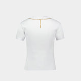 T-Shirt Trompe L'oeil Jewelry - Marine Serre - Coton - Blanc