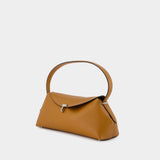 Sac Porté Épaule T-Lock - TOTEME - Cuir - Beige