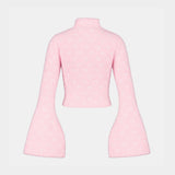 Hoodie Fluffy Moon High Neck - Marine Serre - Coton - Rose