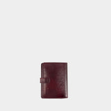 Porte Carte Slim - Ganni - Synthétique - Bordeaux