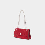 Sac Porté Épaule Kira Turnlock - Tory Burch - Cuir - Rouge