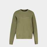 Sweatshirt Signature Classic - Kenzo - Coton - Kaki
