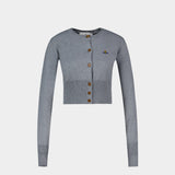 Cardigan Bea Cropped - Vivienne Westwood - Coton - Gris