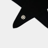 Écharpe Cashmere Neckerchief W/ Emb - Simone Rocha - Cachemire - Noir