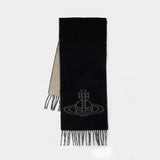 Écharpe 25x180 - Vivienne Westwood - Laine - Noir