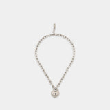 Collier Balloon Heart Lock - Marc Jacobs - Laiton - Argenté