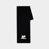 Écharpe Ac Merino - Courreges - Laine - Noir