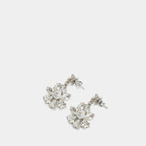 Boucles D'oreilles Heartbloom Drop - Simone Rocha - Cristal - Ivoire