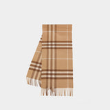 Écharpe Mu Giant Check - Burberry - Cachemire - Marron