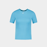T-Shirt Signature Contrast - Courreges - Coton - Bleu