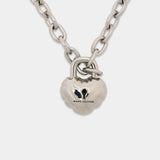Collier Balloon Heart Lock - Marc Jacobs - Laiton - Argenté