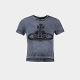 T Shirt Paris Orb Mini Peru'  - Vivienne Westwood - Coton - Gris